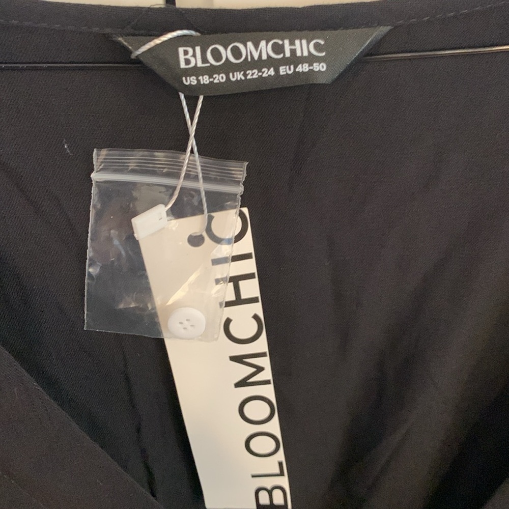 BloomChic Black Dress with White Buttons - Picture 2 of 8